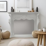 thumbnail of Cornice per camino rivestimento in legno L123xP39xH100 Parigi Bianco