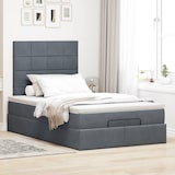 thumbnail of vidaXL Ottoman-Bett mit Matratzen & LEDs Dunkelgrau 120x190 cm Samt