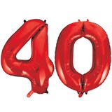 thumbnail of 40. Geburtstag Verkehrsschild Geburtstagsdeko Partyset Party Deko Set rot weiss Dekoration Zahl Frau Mann