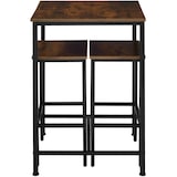 thumbnail of tectake Ensemble de bar Inverness - Bois foncé industriel, rustique - 404362