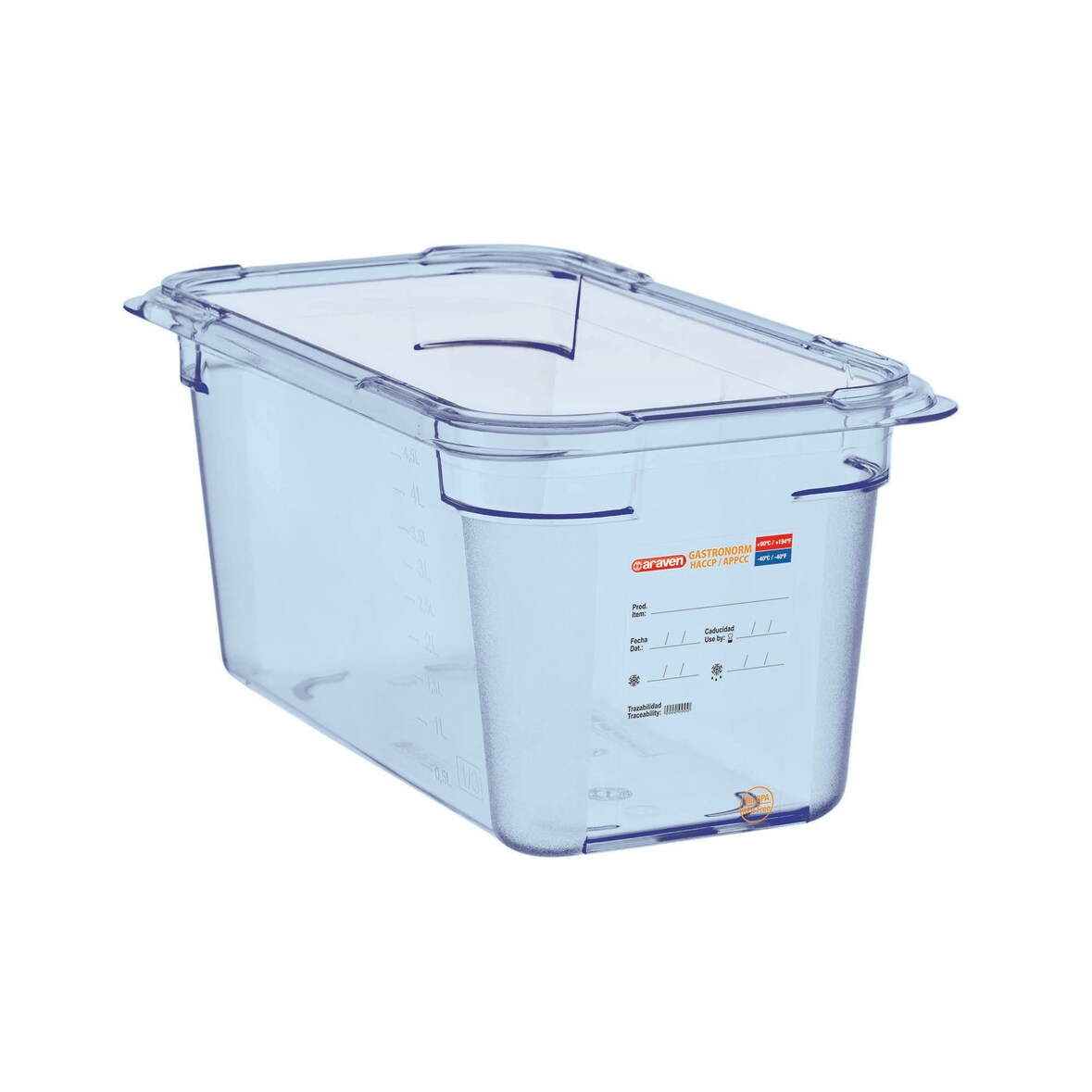 Voedseldoos blauw | 1/3 GN | 325x176x150(h)mm