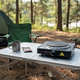 thumbnail of MELCHIONI FAMILY Cocina Eléctrica COOK 1 1000W, Placa de Hierro Fundido, Termostato Regulable, LED de Funcionamiento, Negro, 118360120