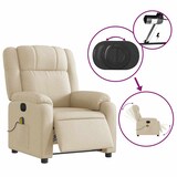 thumbnail of vidaXL Massagesessel Elektrisch Creme Stoff