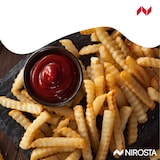 thumbnail of Nirosta mes met golvend lemmet voor friet, groenten en fruit