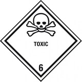 thumbnail of Dreifke® Verpackungskennzeichen Klasse 6.1 Toxic, Haftpapier, permanent, 100x100mm, 1000/Rolle