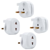 thumbnail of Intirilife 4x Steckdosen Adapter in WEISS - 4er Set UK Typ G auf USA Typ A Stromadapter Reisestecker für z.B. Amerika, Japan, Kanada, Thailand