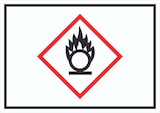 thumbnail of Schild Entzündend wirkend Symbol Flamme Brandfördernd A0 Rückseite selbstklebend