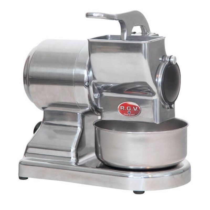 Grattugia elettrica con rullo professionale in acciaio inox. Dotata di micro di sicurezza