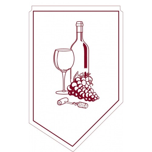 Mank Weinmanschette aus Tissue in Bordeaux, 100x65mm, 150 Stück - Einweg
