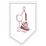 thumbnail of Mank Weinmanschette aus Tissue in Bordeaux, 100x65mm, 150 Stück - Einweg