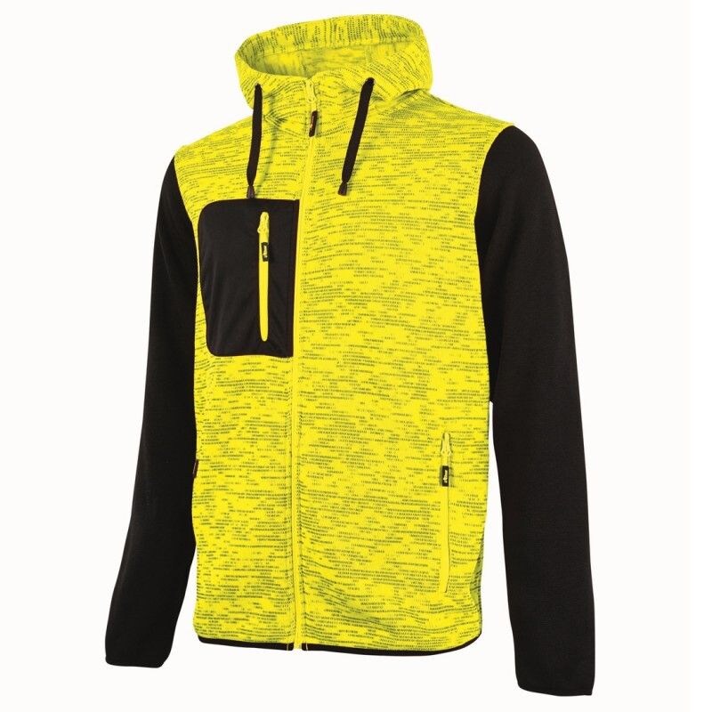 U-Power - Sweat-shirt jaune zippé RAINBOW Jaune Taille 4XL