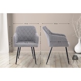 thumbnail of Silla de comedor Shila Tela/Gris