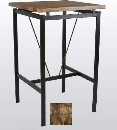 Mesa alta cuadrada Odin color madera YOSTIN®