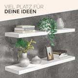 thumbnail of Casaria Schweberegal 90cm matt weiß