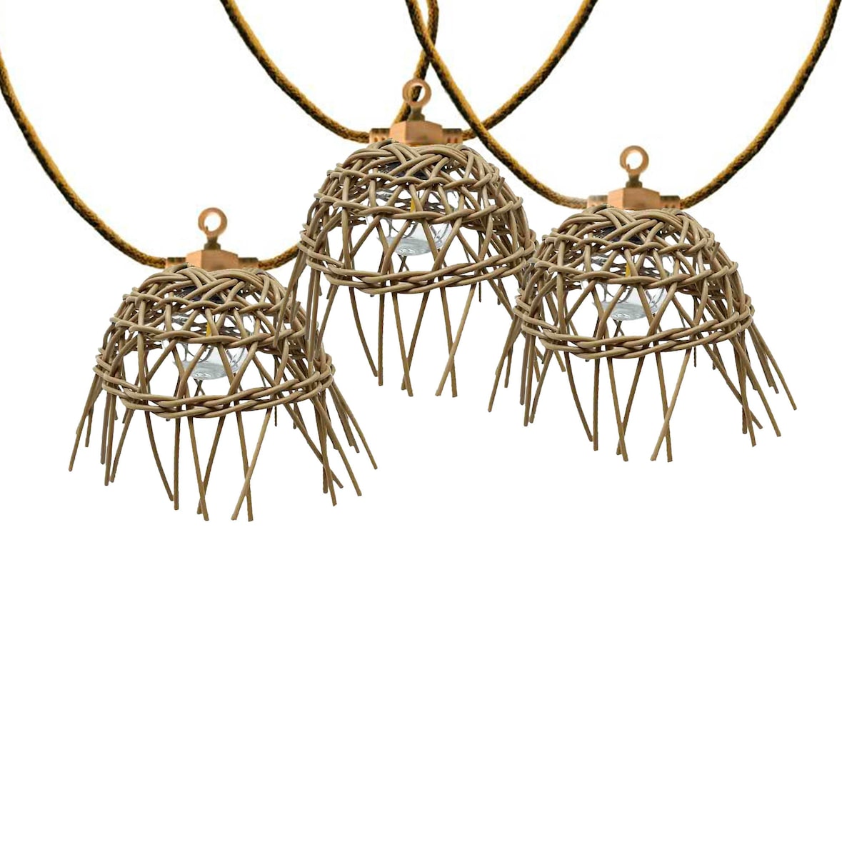 Lumisky MINI HAWAI 10 LED 8M Solar-Lichterkette Seil Braun