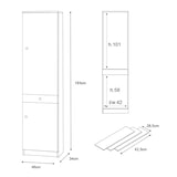 thumbnail of SARMOG COLONNA 2 ANTE 1 CASSETTO KIT L46 P34 H183 in truciolare nobilitato color bianco liscio