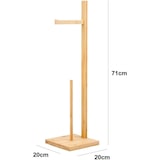 thumbnail of Suporte para papel higiénico de chão em madeira de bambu