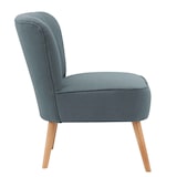 thumbnail of Lot de 2 fauteuils style crapaud en tissu bleu foncé