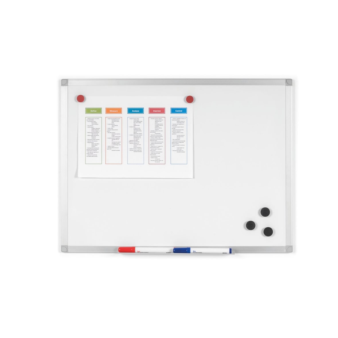 Bi-Office Maya Magnetisches Whiteboard 120 × 90 cm – Aluminiumrahmen