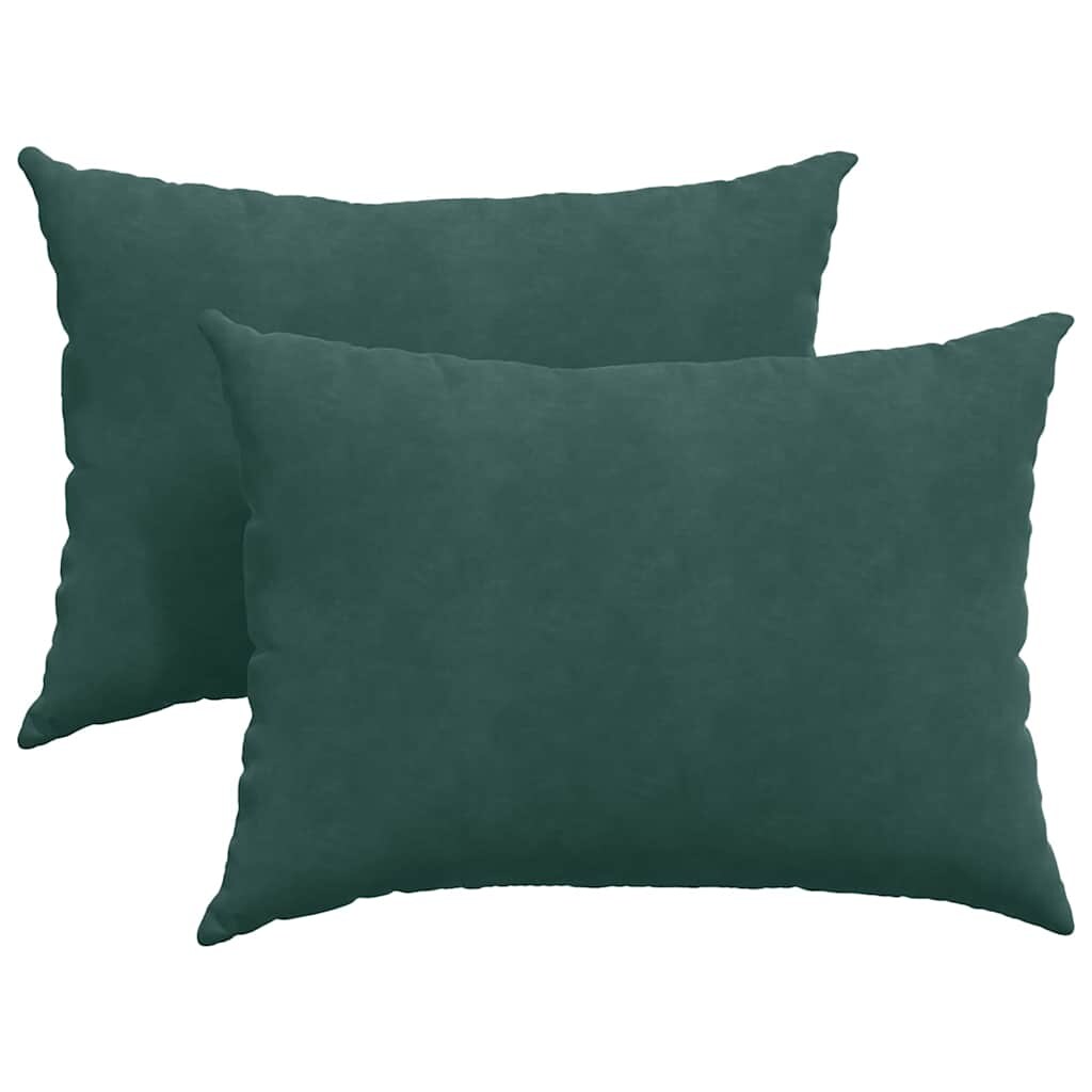 vidaXL Sofakissen 2 pcs Dunkelgrün 70 x 50 cm Cordstoff