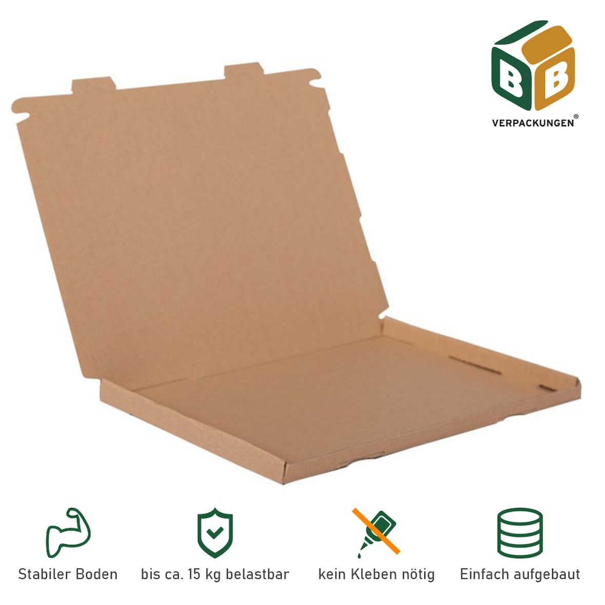 400 x Großbriefkarton (230 x 160 x 20 mm) braun DIN A5 Verpackung Versand Karton Faltkarton Faltschachtel Maxibrief BB-Verpackungen
