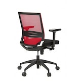 thumbnail of Bürostuhl / Chefsessel PORTO BASE Sitz Stoff/Rücken Netz schwarz/rot hjh OFFICE