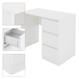 thumbnail of ML-Design Schreibtisch 90x76x50 cm Weiß Matt Holz Modern 3 Schubladen Computertisch Arbeitstisch Büro