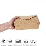 thumbnail of DeinPack Take Away Box I Bio Speisebox mit Faltdeckel 750 ml I Pappschachtel rechteckig 450 Stück