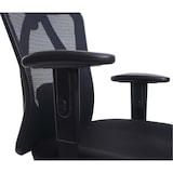 thumbnail of Sedia da ufficio HWC-J86, sedia da scrivania, ergonomica, supporto lombare regolabile, portata 150 kg ~ con poggiapiedi, nero