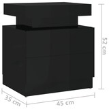 thumbnail of vidaXL Nachttisch Hochglanz-Schwarz 45x35x52 cm Holzwerkstoff