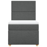 thumbnail of vidaXL Boxspringbett mit Matratze Dunkelgrau 90x190 cm Stoff