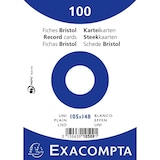thumbnail of Exacompta - Réf. 10509E - Carton de 20 Paquets 100 fiches sous film - bristol uni non perforé - 105x148mm - Blanc