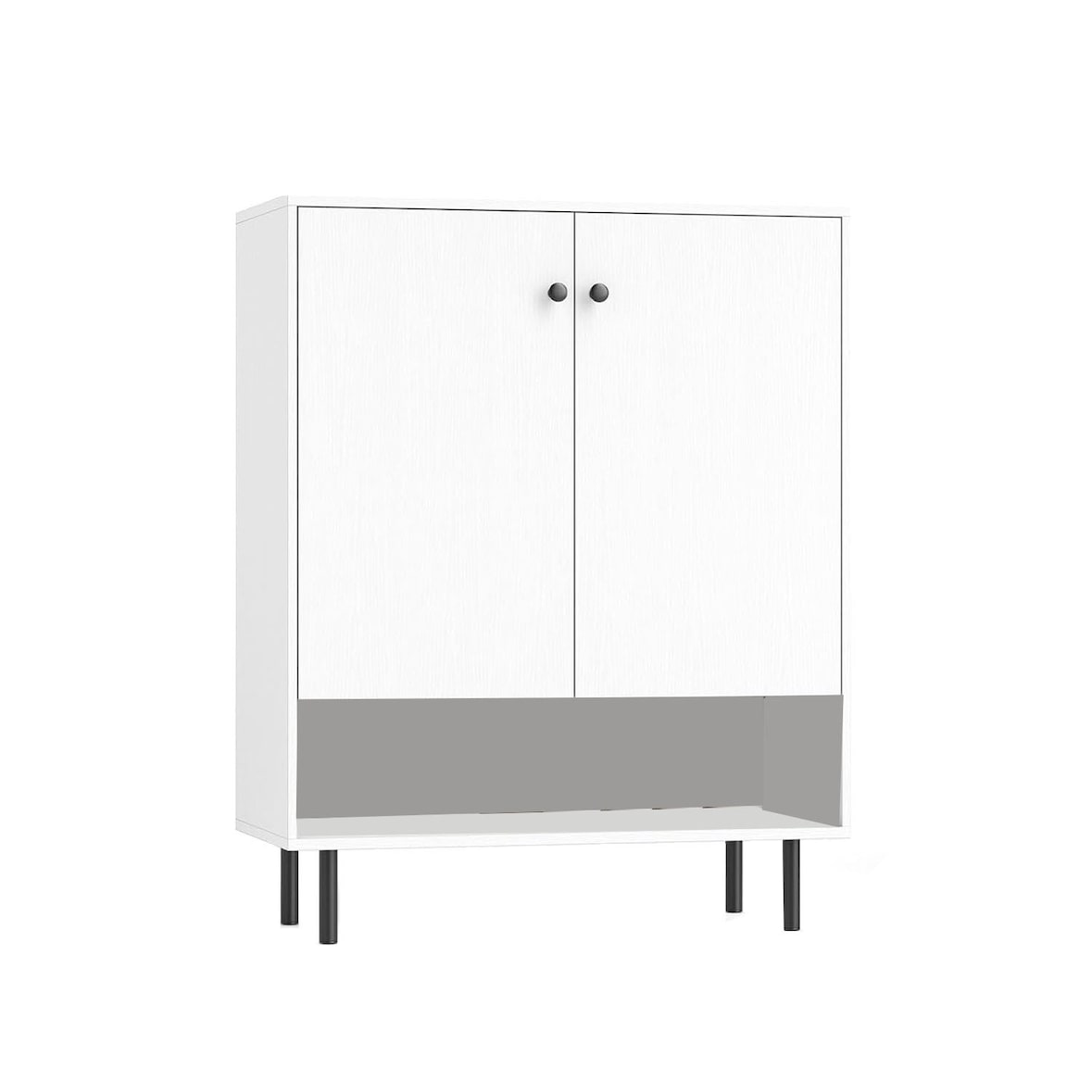 COSTWAY comodino in legno, cassetti con scaffali regolabili e 2 porte, armadio comodino, armadio a buffet, armadio cucina