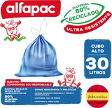 thumbnail of Alfapac - Müllbeutel 30L 50x75cm mit Selbstverschluss für hohe Eimer, 6 Rollen x 15 Stück (80% Recycelt)