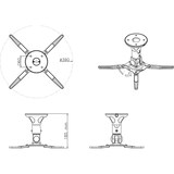 thumbnail of Neomounts by Newstar BEAMER-C50 Beamer-Deckenhalterung Neigbar, Drehbar Boden-/Deckenabstand (max.):