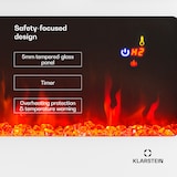 thumbnail of KlarsteinGaleras Elektrischer Wand- und Einbaukamin 1800 W LED 3 Farben TimerWeiß