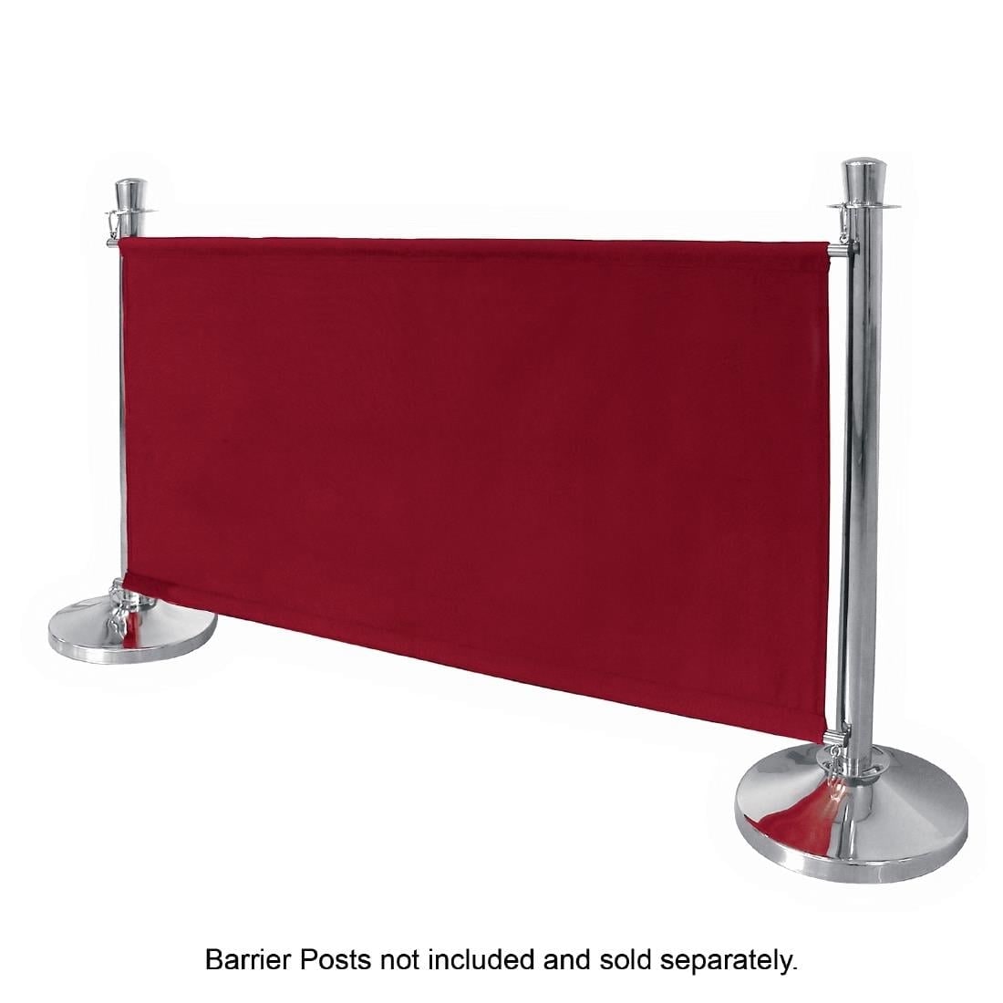 Parete schermante Bolero in tela ignifuga rossa