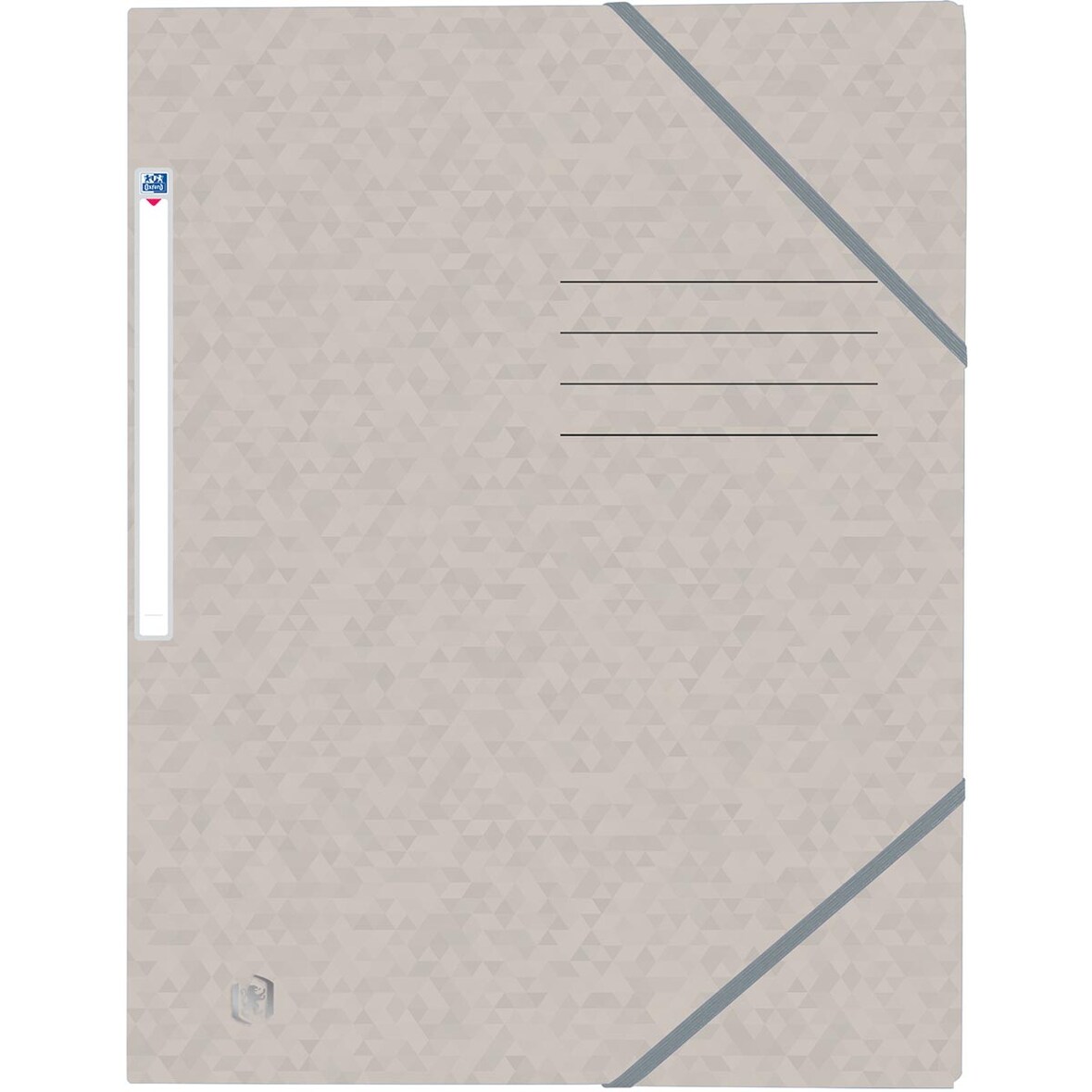 Eckspannmappe, DIN A4, 390g, beige 3 Einschlagklappen, Gummiband,