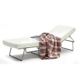 thumbnail of Dmora Letto pieghevole Ancilla, Pouf trasformabile in letto singolo, 100% Made in Italy, Pouf in tessuto da soggiorno, Cm 80x80h45, Bianco