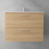 thumbnail of Vitra Badezimmer Möbel Set Waschbecken mit Unterschrank und LED-Spiegel | Waschbeckenunterschrank Hängend mit SoftClose-Funkt | Badschrank vormontiert