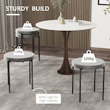 thumbnail of Esszimmerhocker Set 4 stapelbar 42x42x46 cm mit gepolstertem Sitz in Samtoptik Dunkelgrau, Stahlgestell pulverbeschichtet für Küche und Essbereich