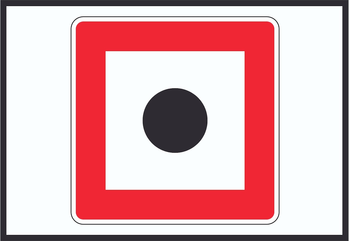 Schallzeichen geben  Schild mit Symbol Horn benutzen A1 Rückseite selbstklebend