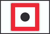 thumbnail of Schallzeichen geben  Schild mit Symbol Horn benutzen A1 Rückseite selbstklebend