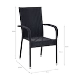 thumbnail of METRO PROFESSIONAL Armlehnstuhl stapelbar Mohim, Stahl/Polyrattan, schwarz