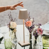 thumbnail of Lampada a led da tavolo Poldina Pro Sabbia ricaricabile e dimmerabile con batteria fino a 12 ore