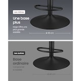 thumbnail of Helloshop26 - Tabourets de bar lot de 2 chaise de cuisine siège pivotant à hauteur réglable matelassé en pu avec dossier et 12_0007737