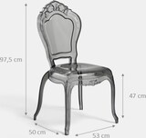 thumbnail of Biscottini Polycarbonat-Stühle – Outdoor-Stuhl – Grauer Kunststoffstuhl für Küche und Esszimmer – Moderne Sessel – Schlafzimmersessel