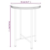 thumbnail of vidaXL Esstisch Ø55 cm Hartglas und Stahl