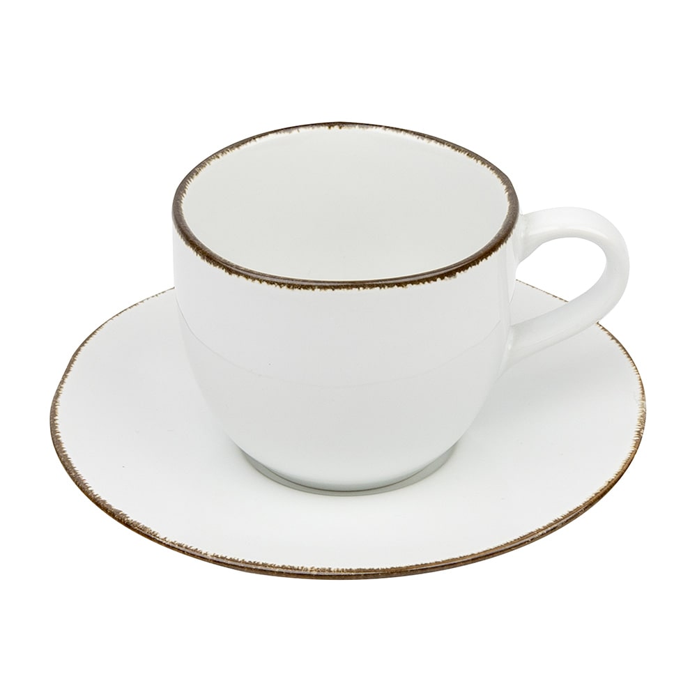 Avet Conjunto de 6 chávenas de chá com pires incluído, HMREACT-WHT-43.