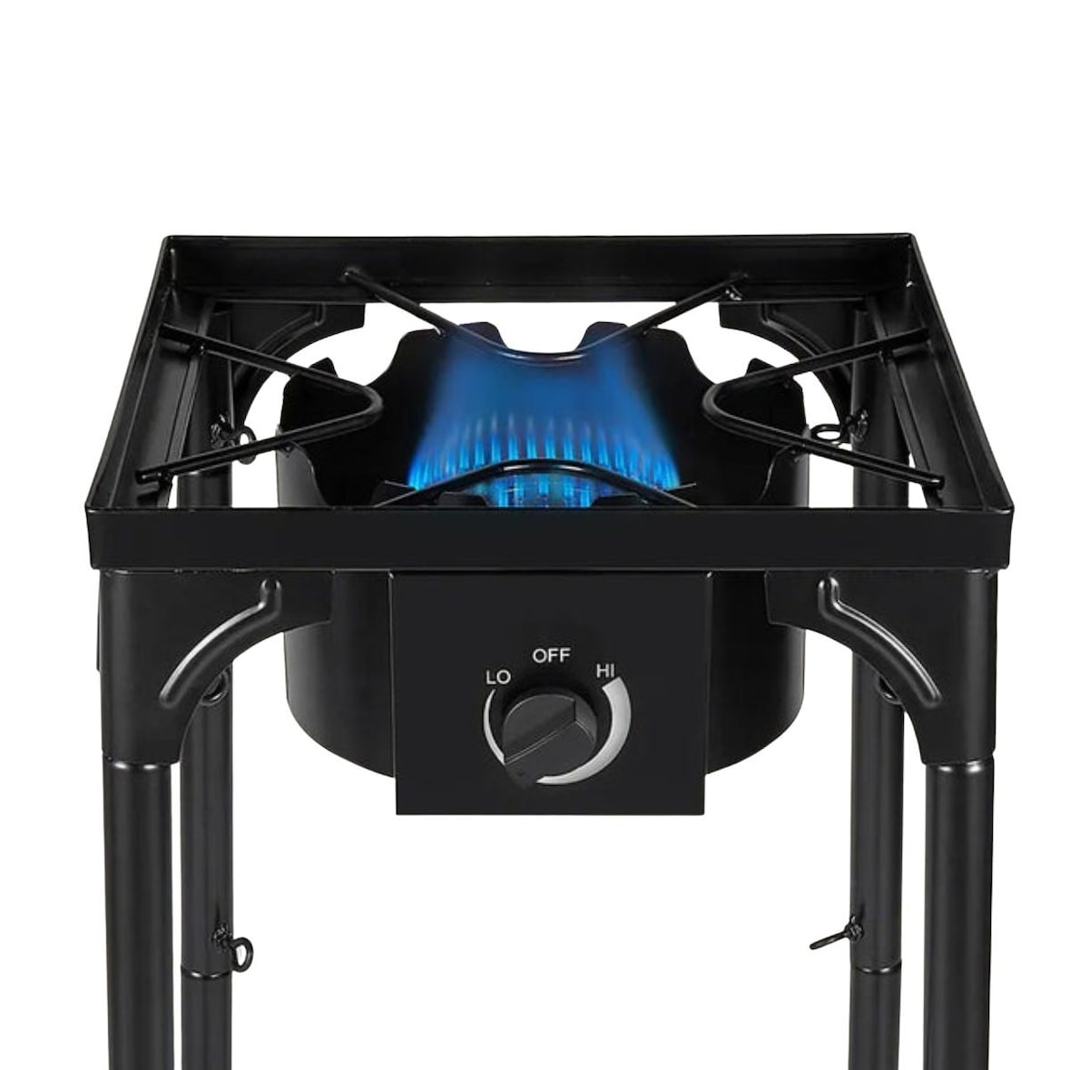 Estufa de gas 4 pies 4.5KW Modular 3 alturas - Cocina al aire libre Dimensiones 40 x 40 x H78cm Encendido piezoeléctrico